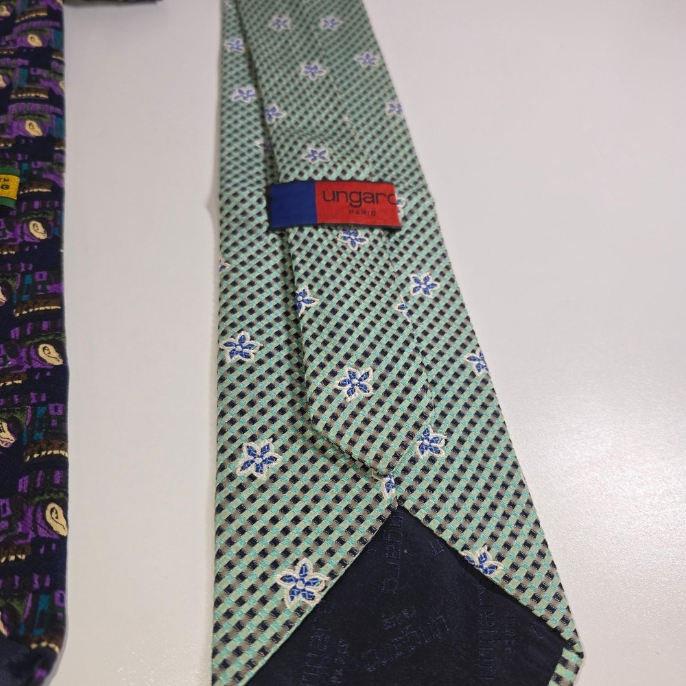 Designer Ties Bundle of 3 Ungaro Paris + Charles Ton Italy + Man to Man Floral - Picture 4 of 16